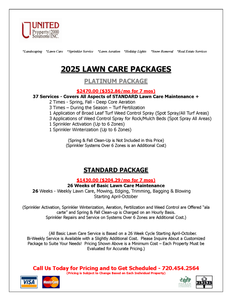 LAWN CARE PRICING 2025